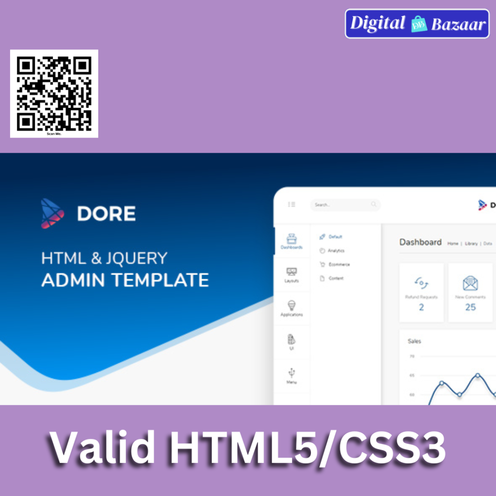 Dore jQuery – Bootstrap 4 Admin HTML Template