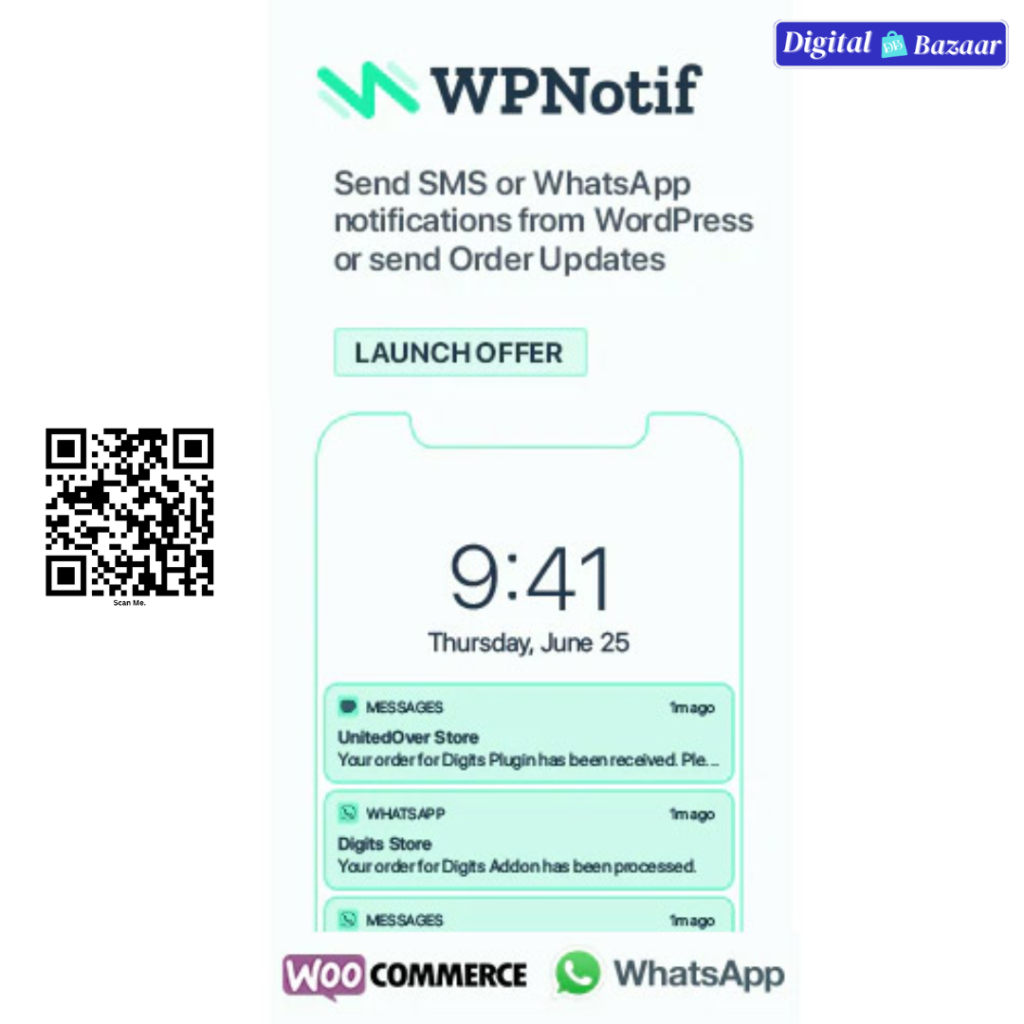 WPNotif WordPress SMS WhatsApp Message Notifications