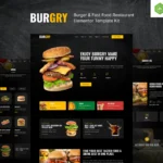 Burgry – Burger Fast Food Restaurant Elementor Template Kit
