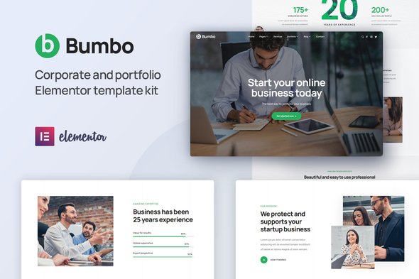 Bumbo – Business Startup Portfolio Elementor Template Kit