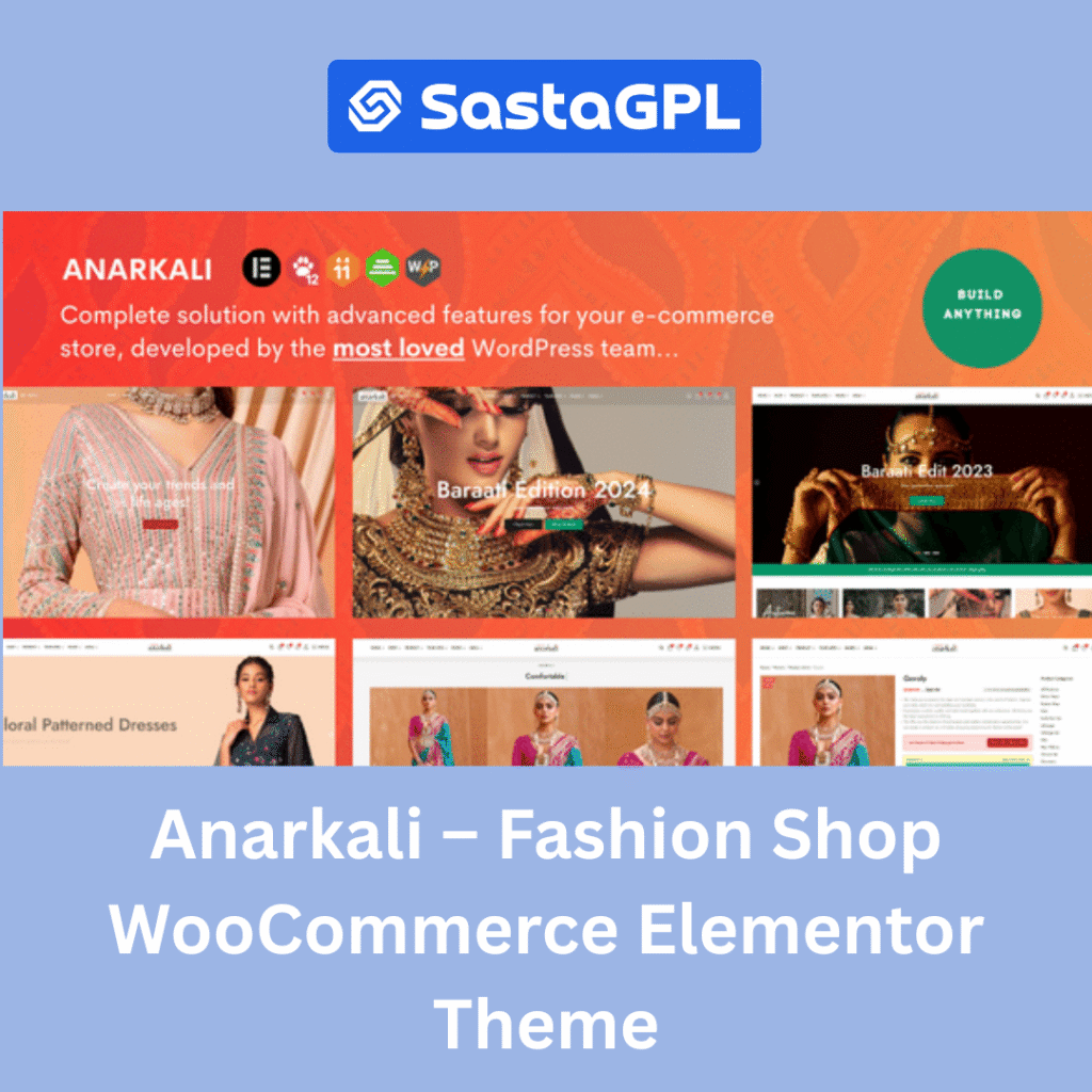 Anarkali – Fashion Shop WooCommerce Elementor Theme