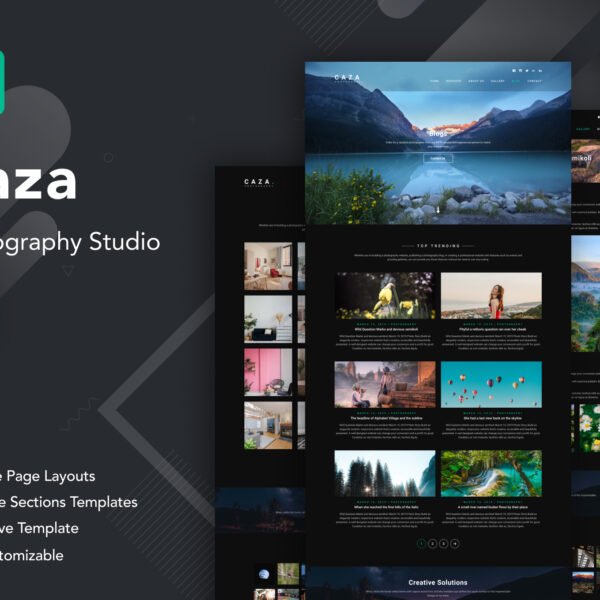 Caza Photography Studio Elementor Template Kit