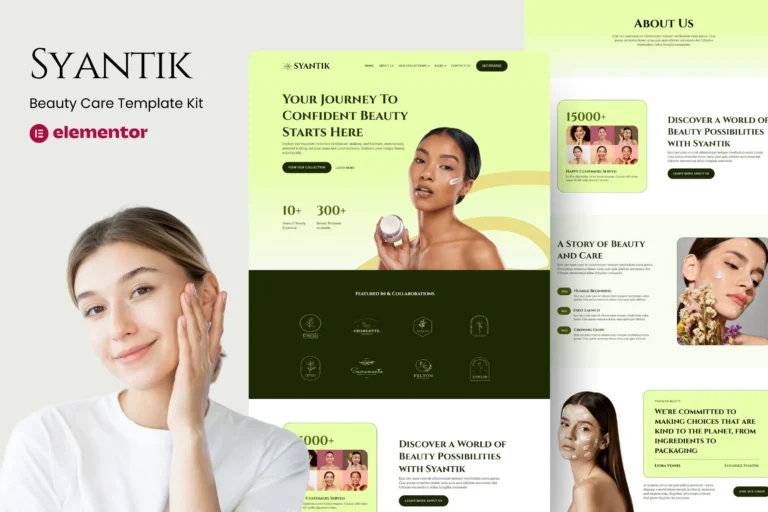 Syantik – Beauty Product Elementor Template Kit