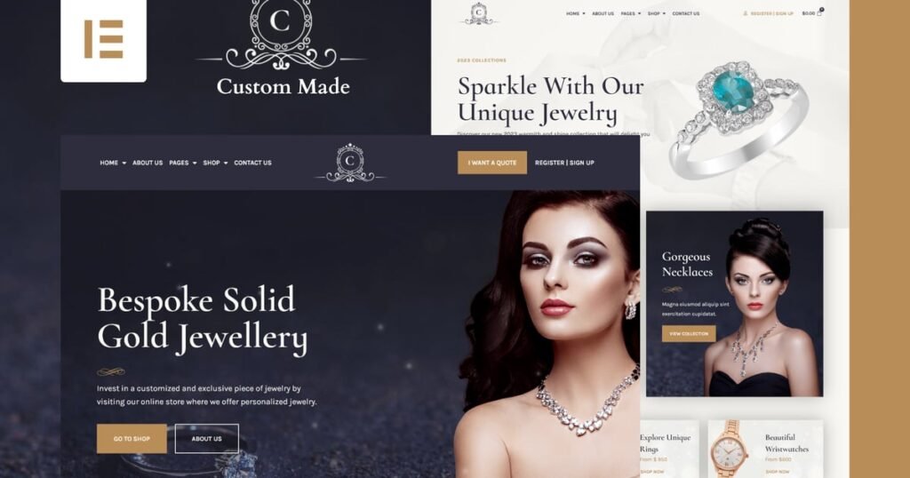 CustomMade – Customized Jewellery Goldsmith Elementor Template Kit