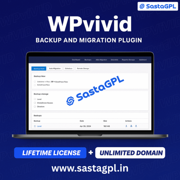 WpVivid - Backup And Migration Plugin With Original License Key