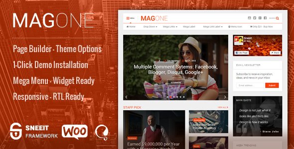 MagOne ­ News Magazine WordPress Theme