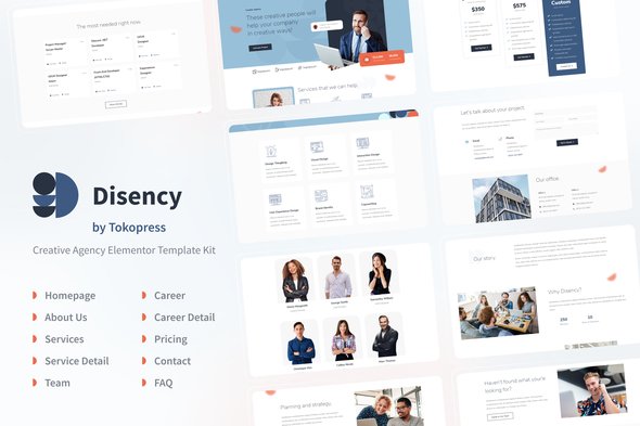 Disency Creative Digital Agency Elementor Template Kit