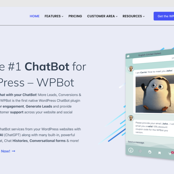 WPBot Pro – AI ChatBot for Automated Live Chat Support
