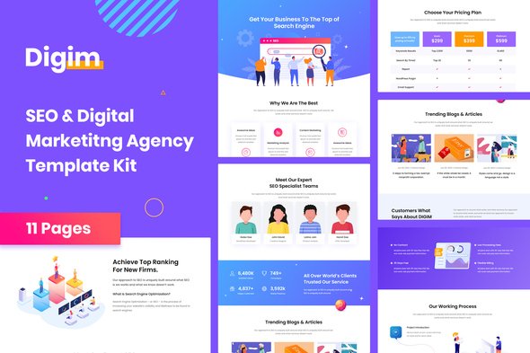 Digim – SEO Digital Marketing Template Kit