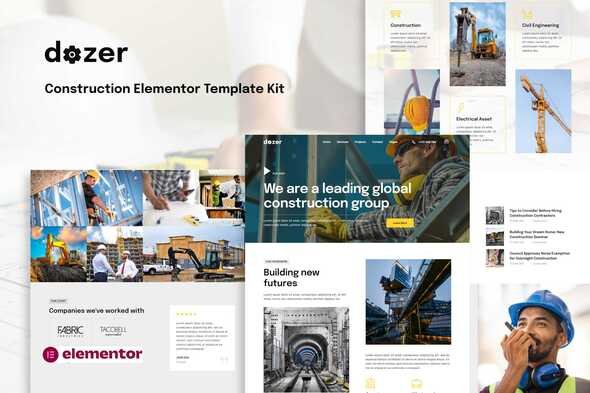 Dozer – Construction Elementor Template Kit