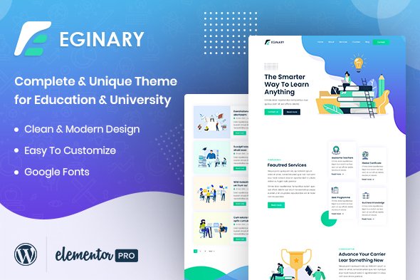 Eginary – Online Education Elementor Template Kit