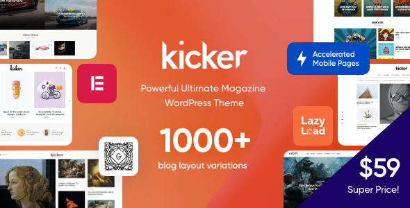 Kicker – Multipurpose Blog Magazine WordPress Theme