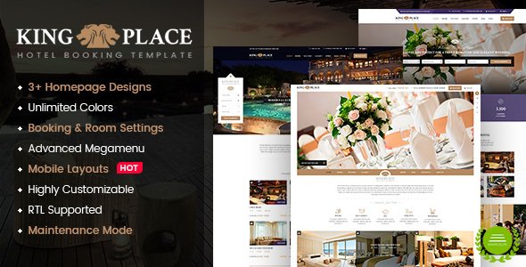 KingPlace – Hotel Booking Spa & Resort WordPress Theme