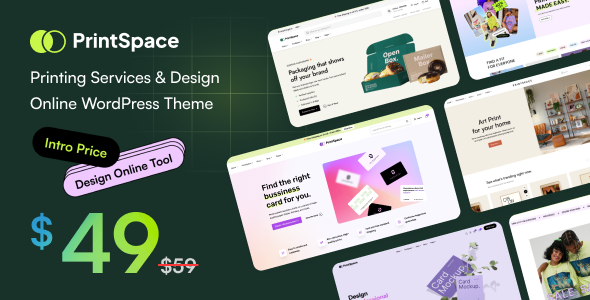 PrintSpace – Printing Services Design Online WooCommerce WordPress theme