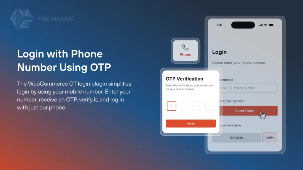 Registration Login with Mobile Phone Number
