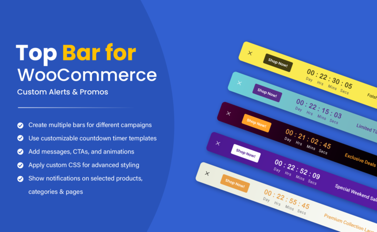 Top Bar for WooCommerce