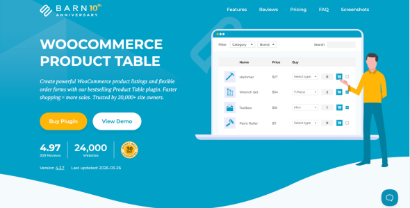 WooCommerce Product Table