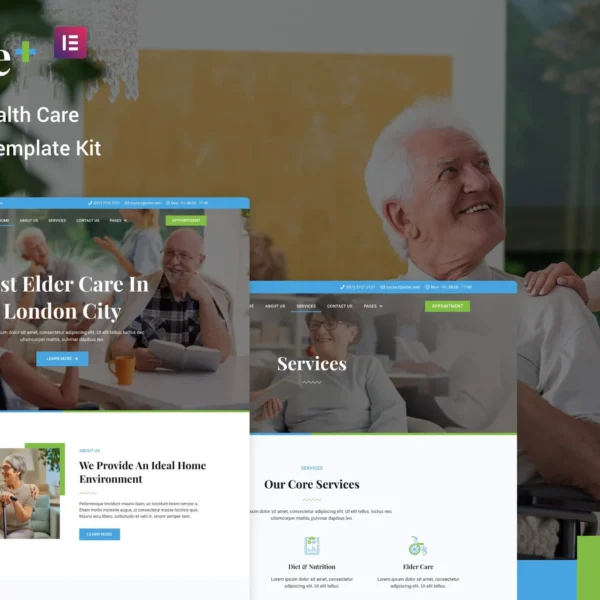 eCare – Elderly & Health Care Elementor Template Kit