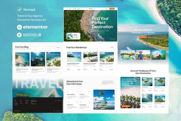 Nomad – Tour Travel Agency Elementor Template Kit