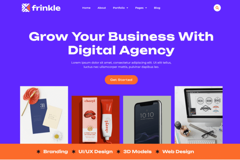 Frinkle – Digital Design Agency Elementor Pro Template Kit