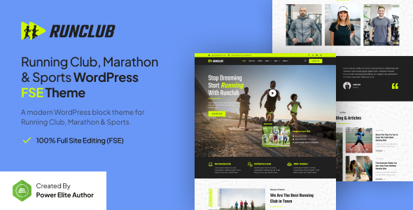 Runclub – Running Club, Marathon & Sports Elementor Template Kit